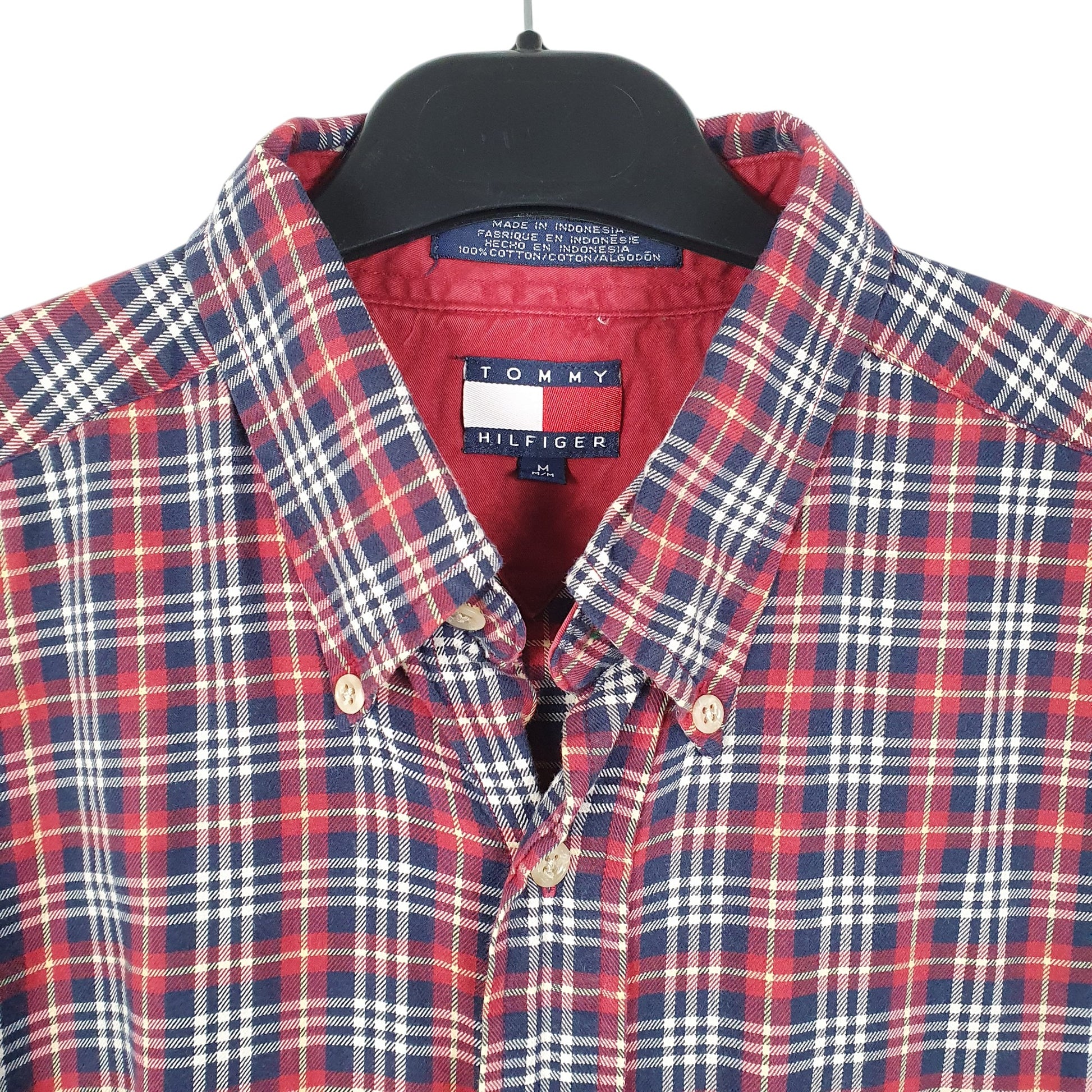 Mens Red Tommy Hilfiger Vintage Crest Long Sleeve Shirt