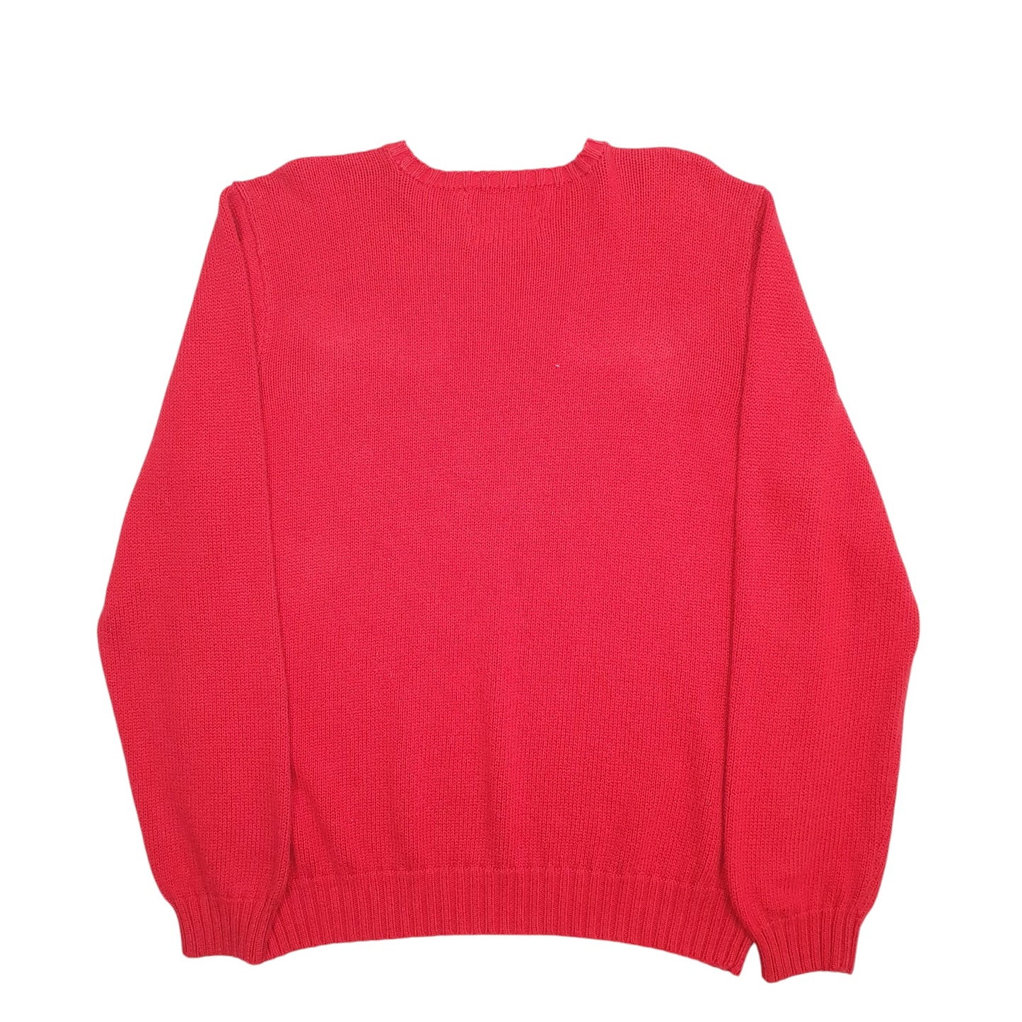 Mens Red Polo Ralph Lauren Knit Crewneck Jumper
