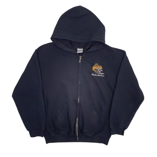 Mens Black Gildan  Full Zip Jumper