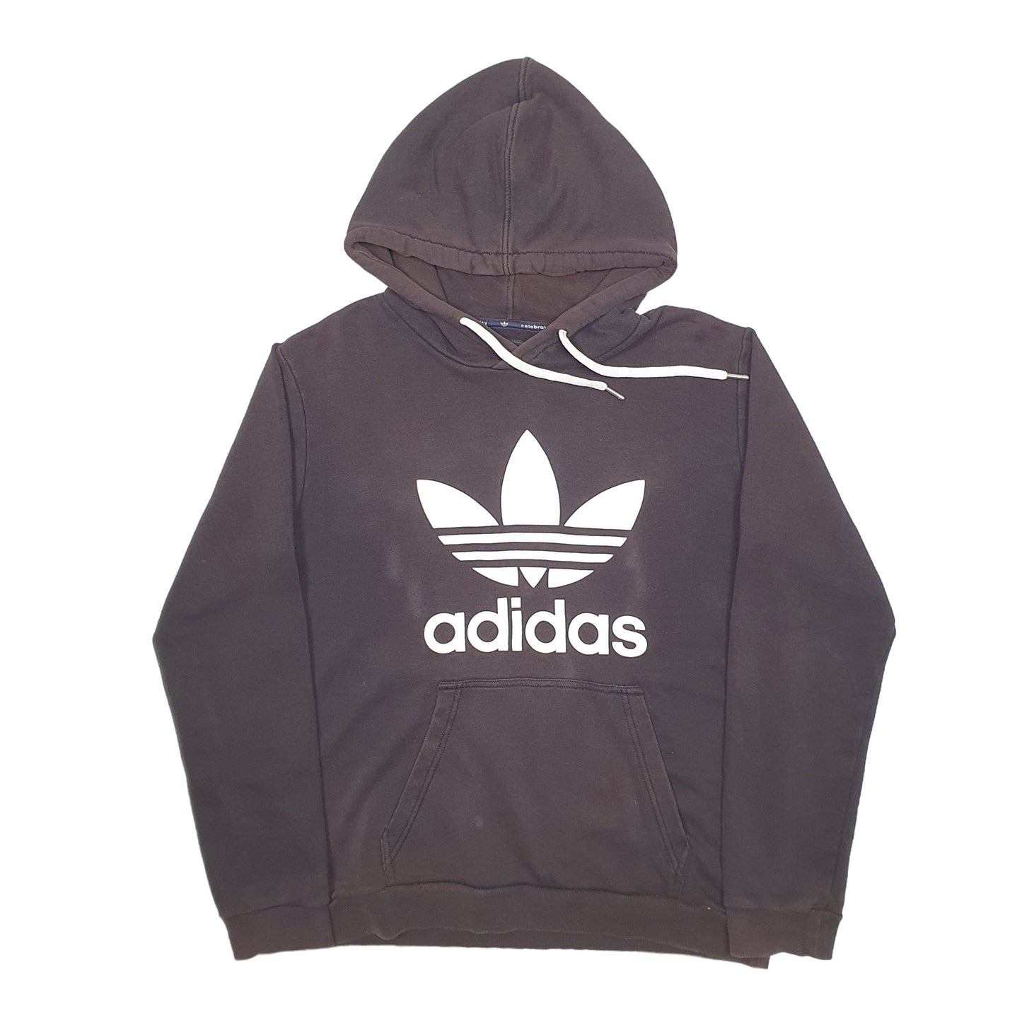 Mens Black Adidas Spellout Hoodie Jumper
