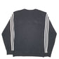 Mens Black Adidas Spellout Crewneck Jumper