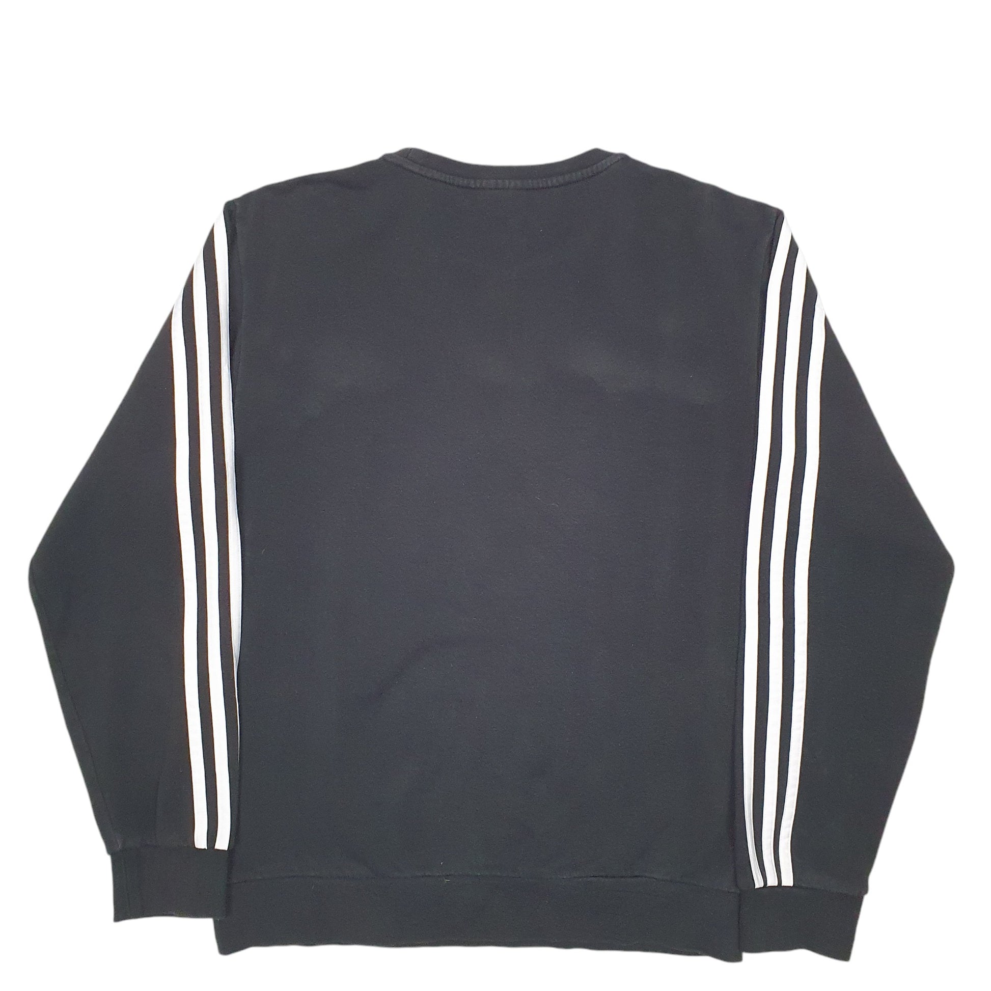 Mens Black Adidas Spellout Crewneck Jumper