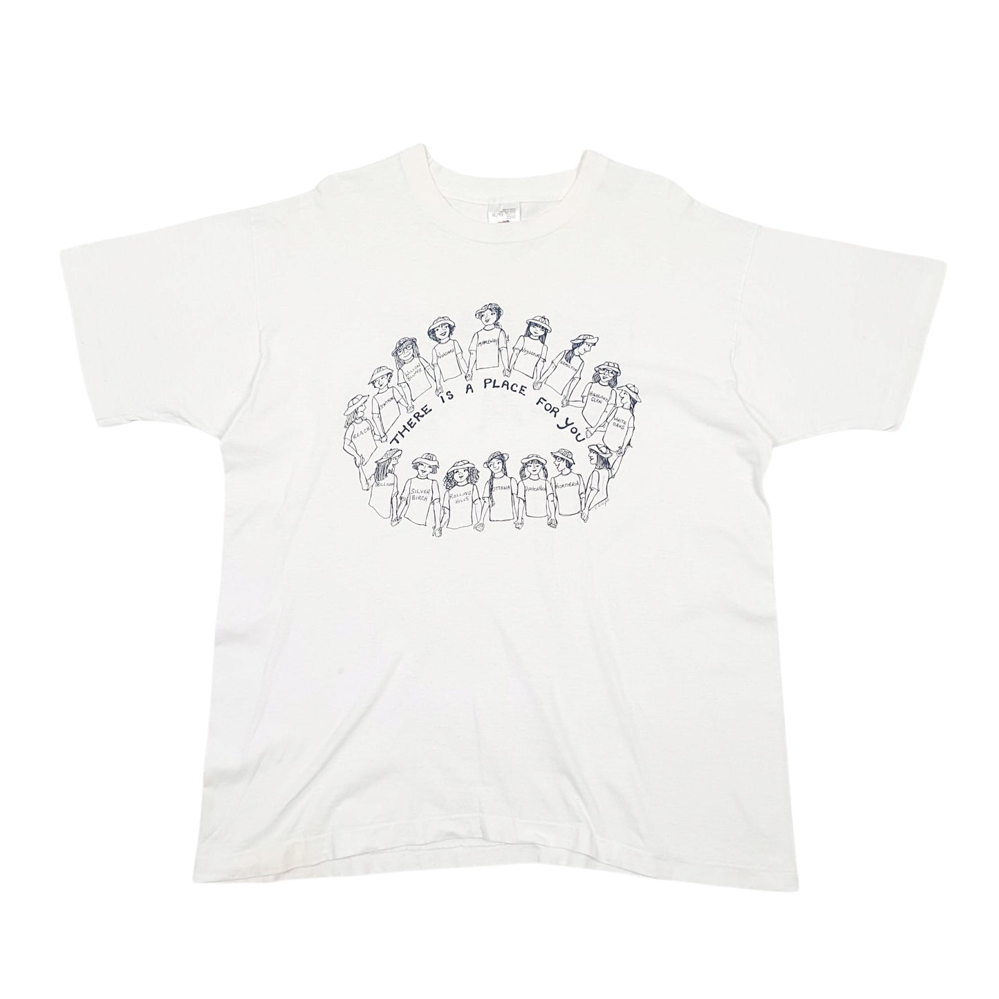 Mens White Fruit Of The Loom Single Stitch Vintage 90s Short Sleeve T Shirt