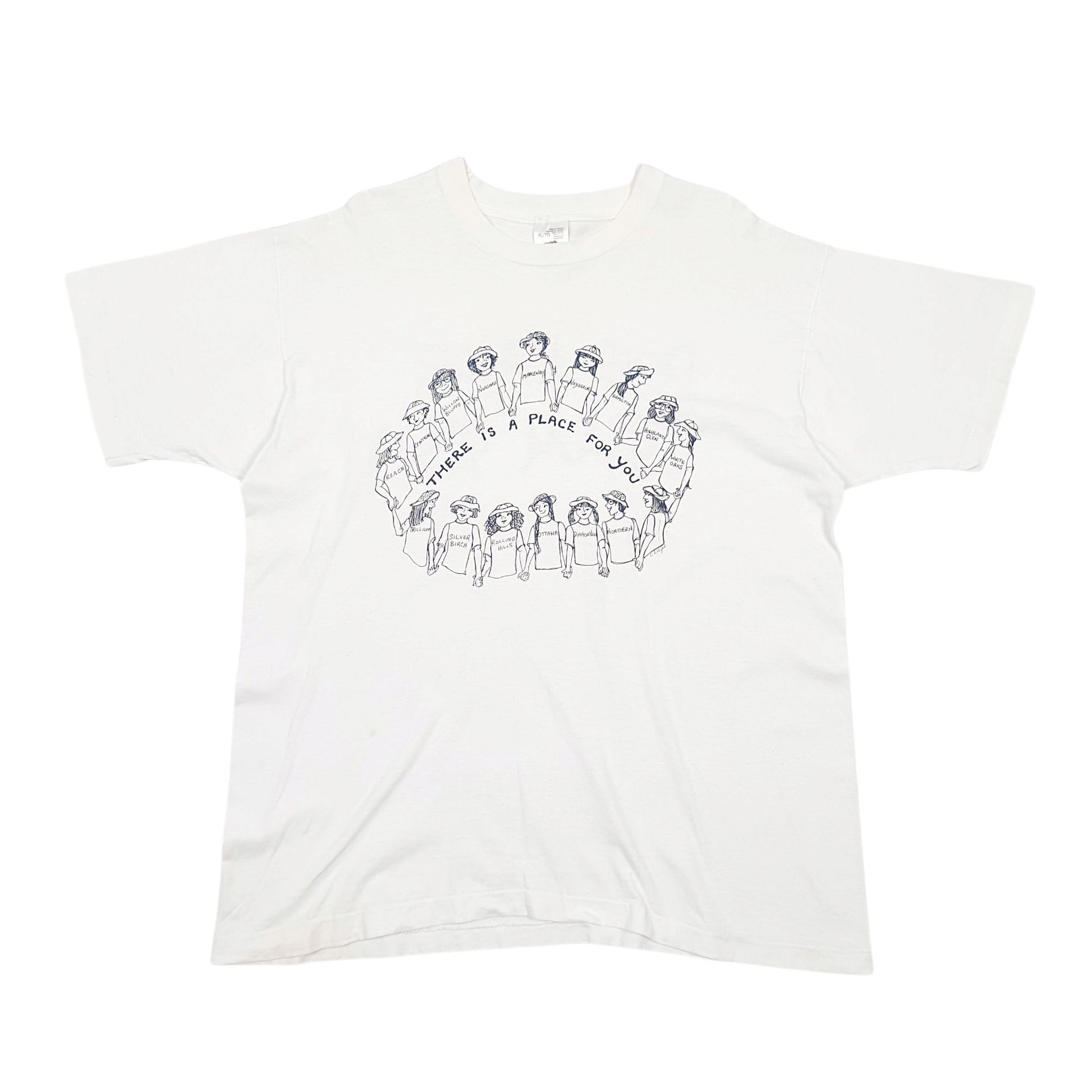 Mens White Fruit Of The Loom Single Stitch Vintage 90s Short Sleeve T Shirt