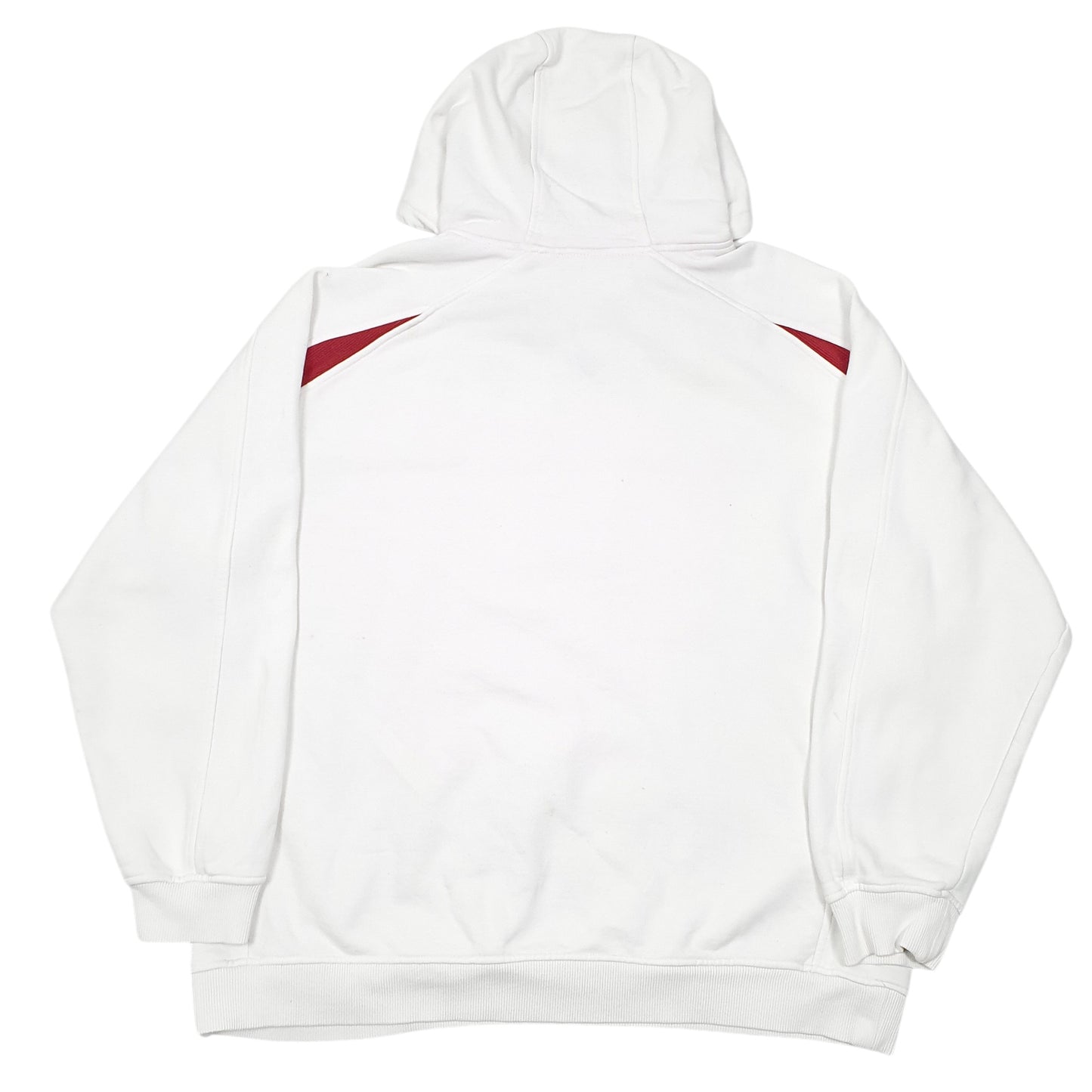 Mens White Nike Vintage Team 2000s Oklahoma USA Spellout Hoodie Jumper