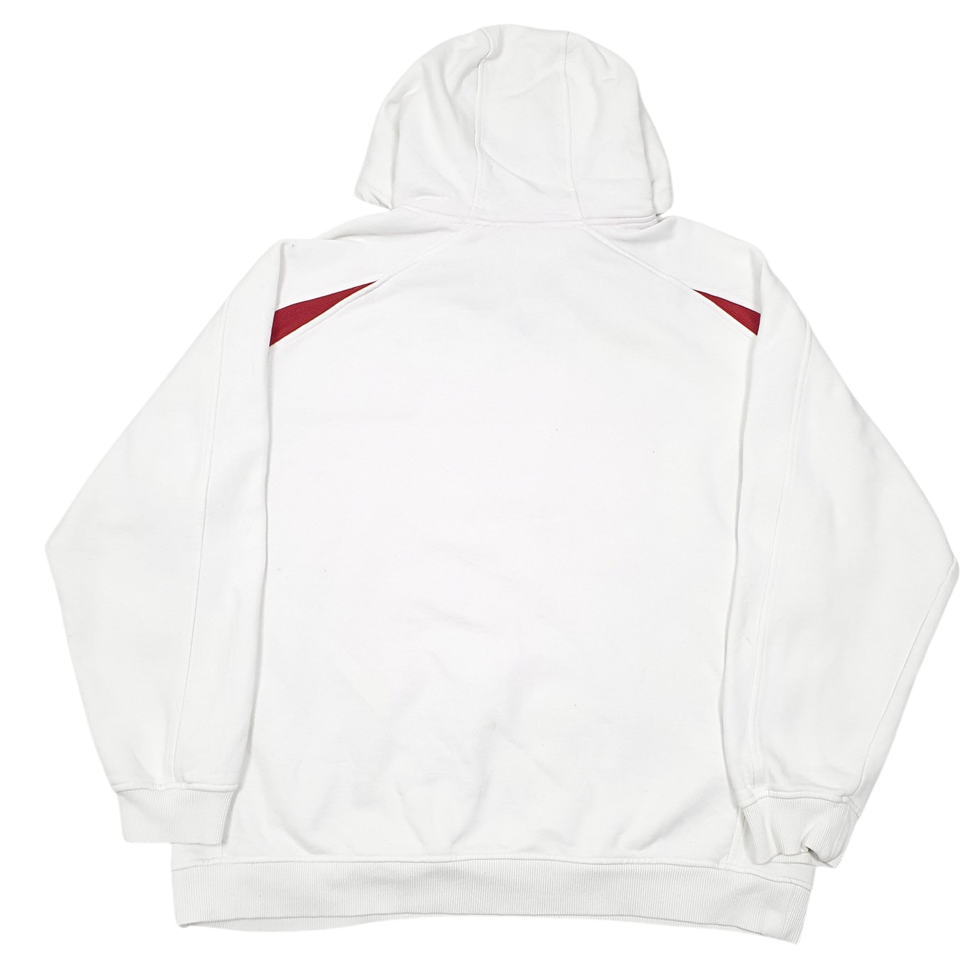 Mens White Nike Vintage Team 2000s Oklahoma USA Spellout Hoodie Jumper