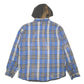 Mens Blue Dickies Hooded Padded Plaid Lumberjack Overshirt Shacket  Coat