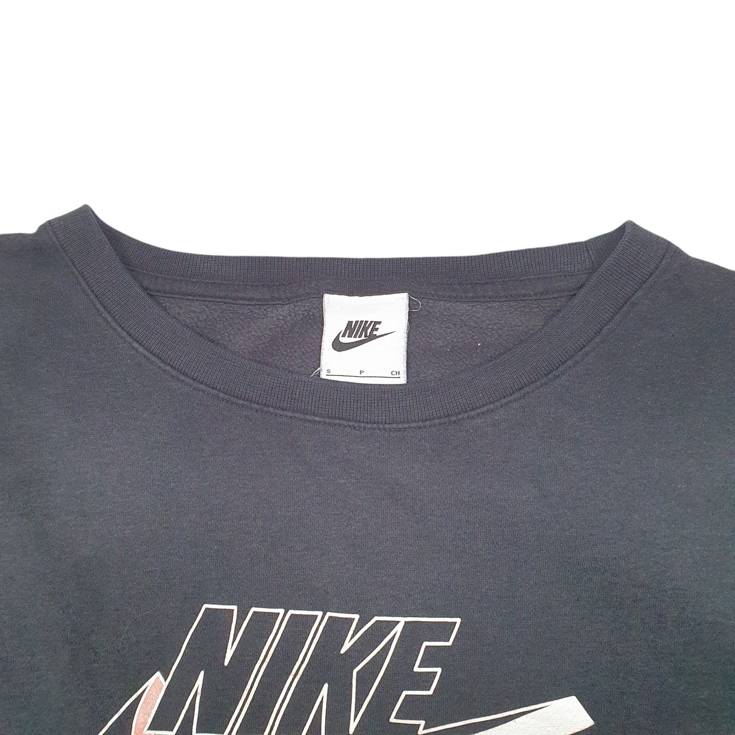 Womens Black Nike Spellout Swoosh Crewneck Jumper