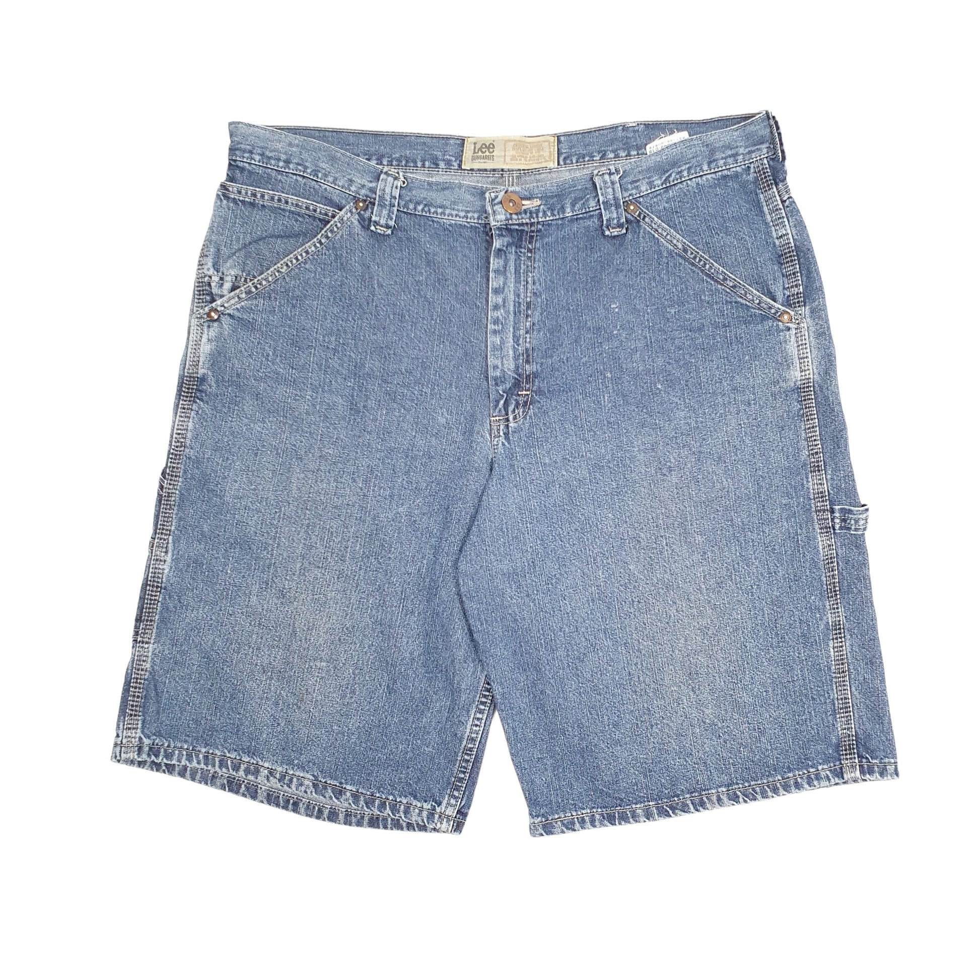 Mens Blue Lee Dungarees Jorts Denim Shorts
