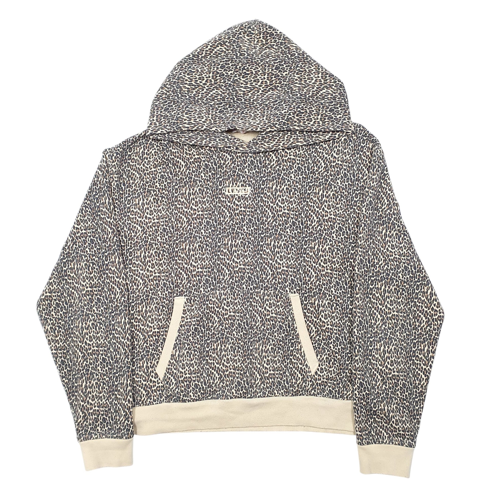 Womens Beige Levis Leopard Print Hoodie Jumper