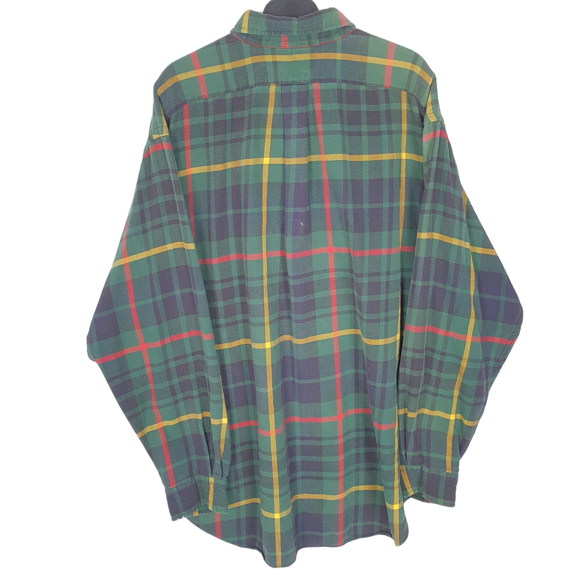 Mens Green Ralph Lauren Flannel Overshirt Long Sleeve Shirt