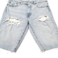 Mens Blue Levis Denim Jeans Jorts 511 Slim Cut Offs Distressed Denim Shorts