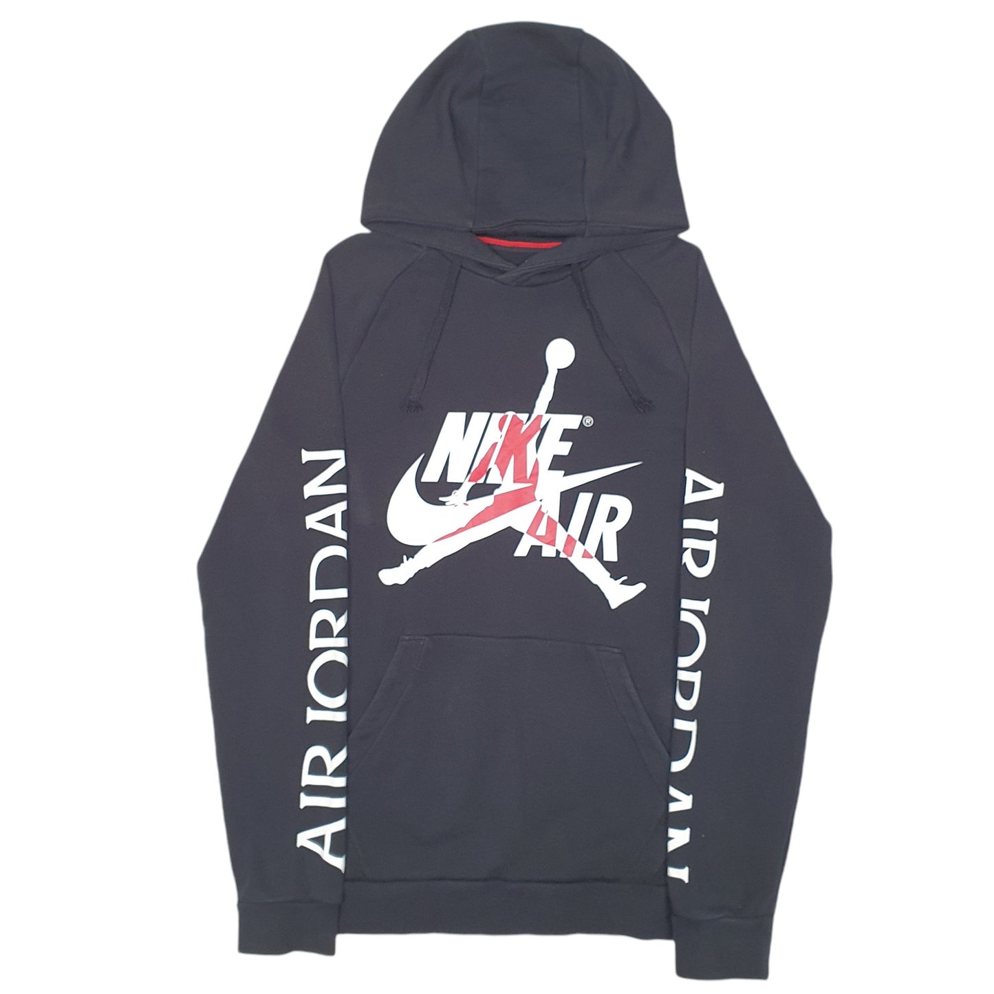 Mens Black Nike Air Jordan Basketball Spellout Hoodie Jumper