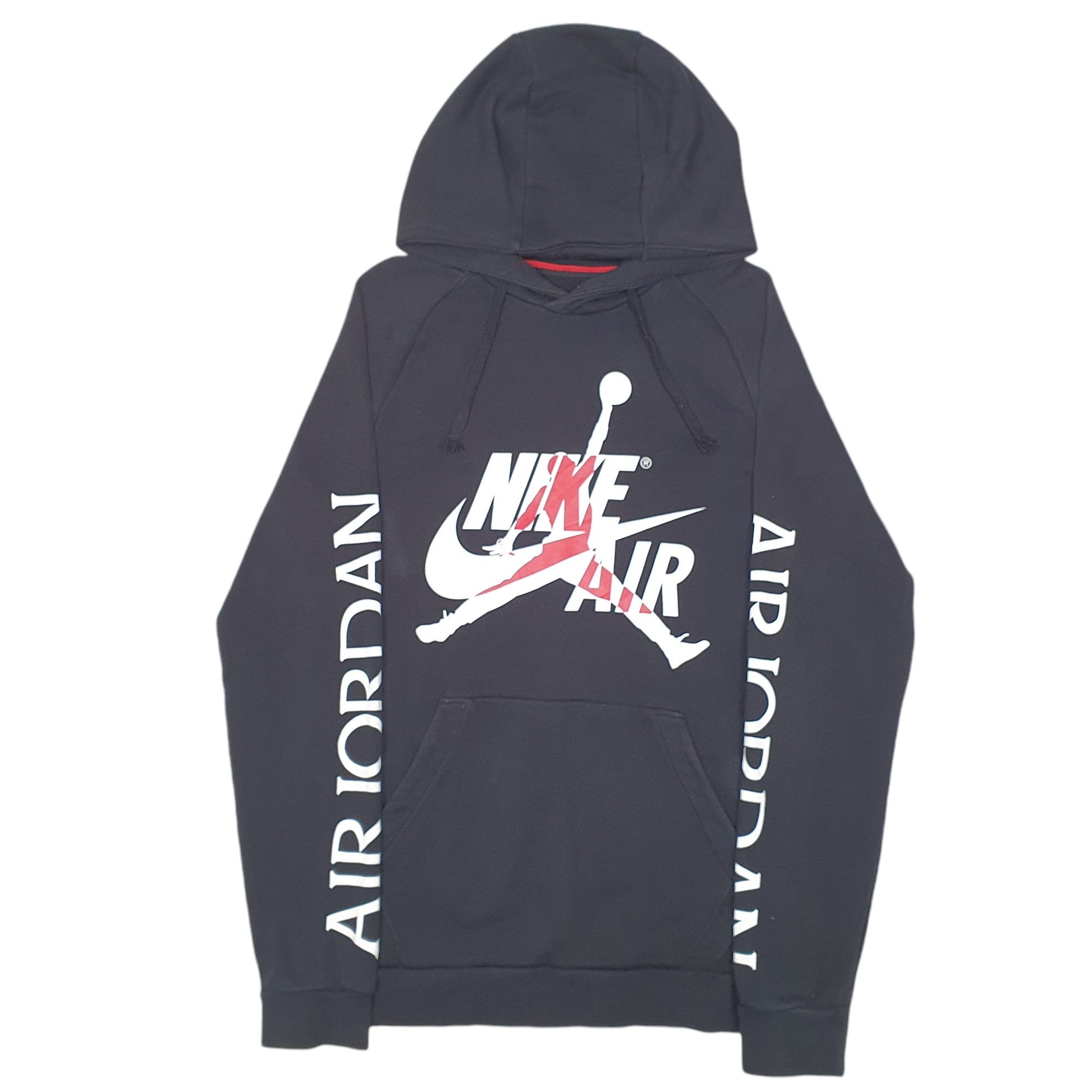 Mens Black Nike Air Jordan Basketball Spellout Hoodie Jumper