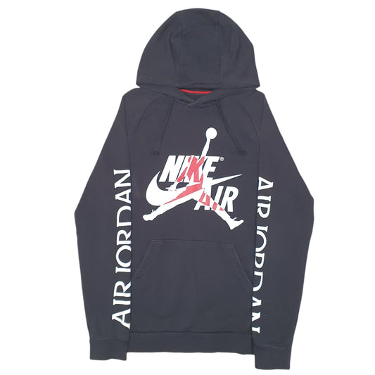 Mens Black Nike Air Jordan Basketball Spellout Hoodie Jumper