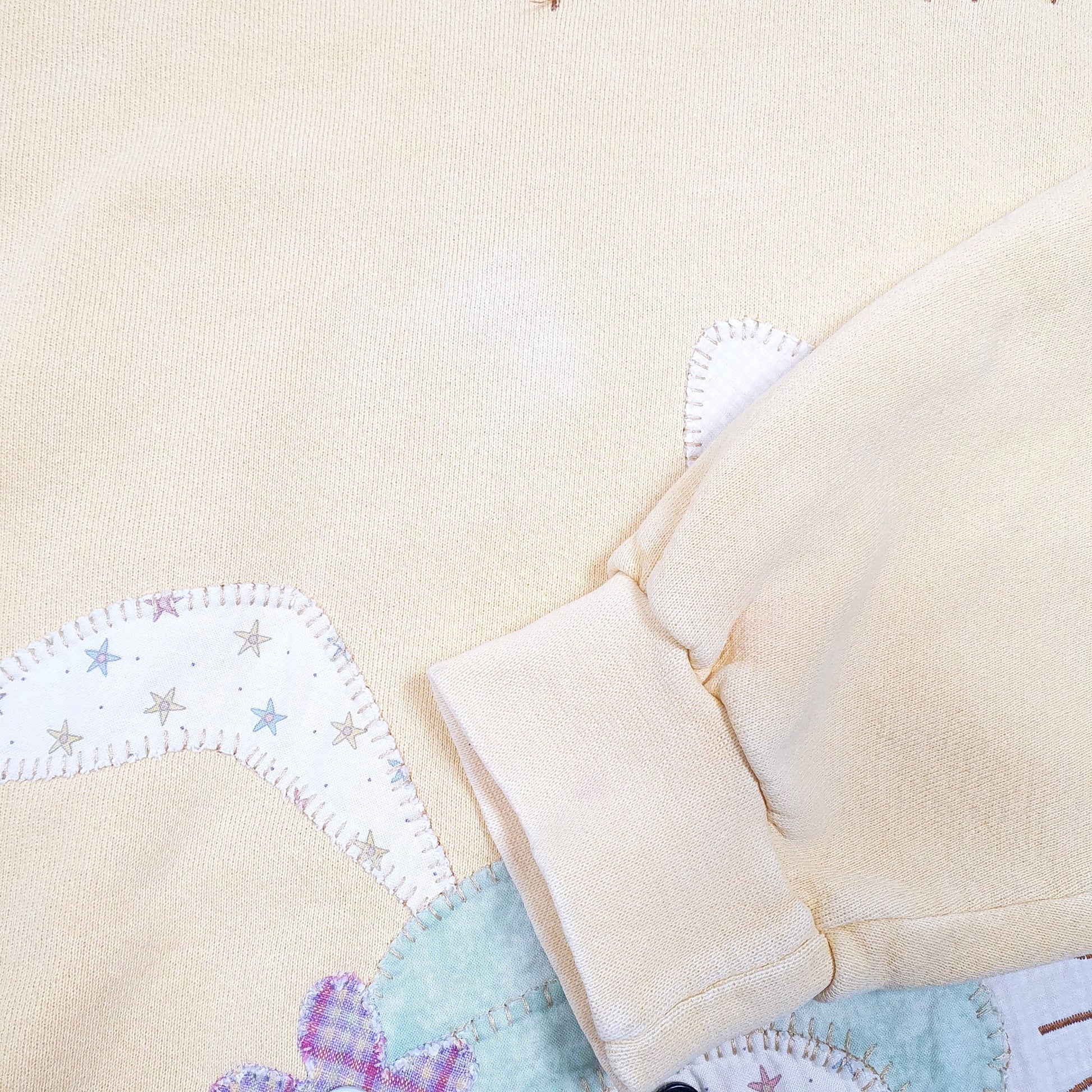 Womens Yellow Authentic Pigment Vintage Ohares Hare Family Bunnies Craft Crewneck Jumper