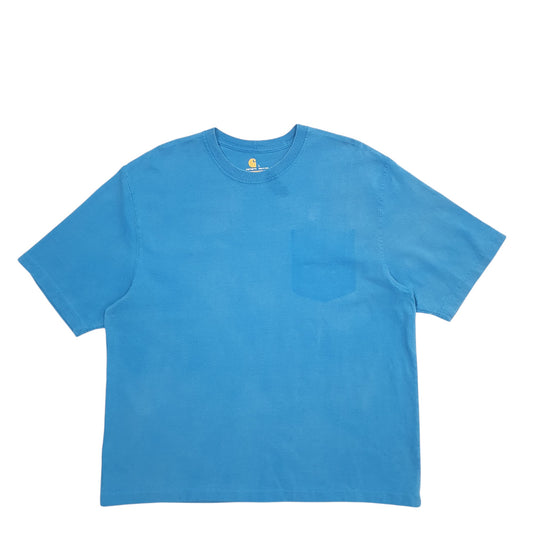 Mens Blue Carhartt  Short Sleeve T Shirt
