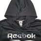 Mens Black Reebok Spellout Hoodie Jumper