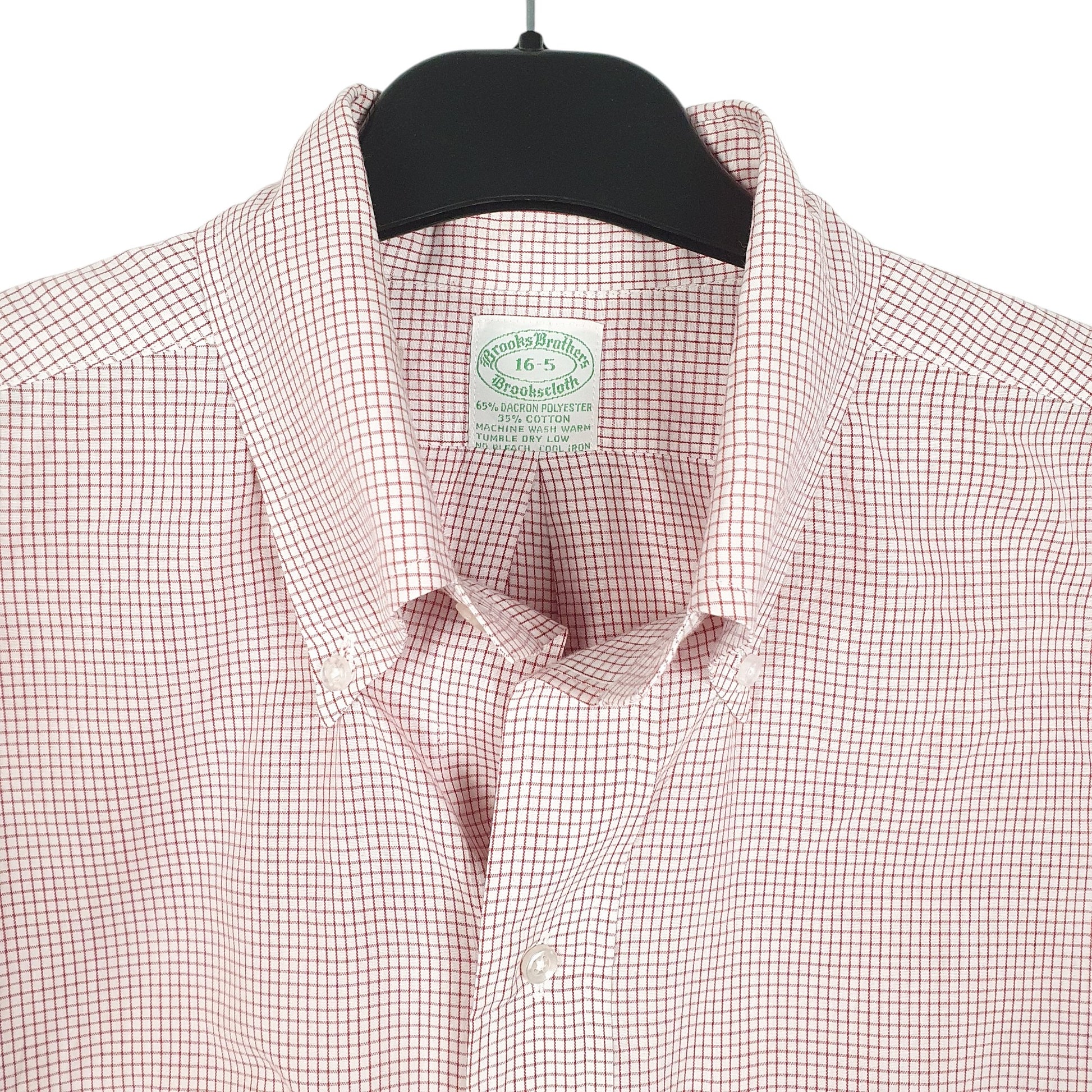 Mens Red Brooks Brothers Brookscloth Long Sleeve Shirt