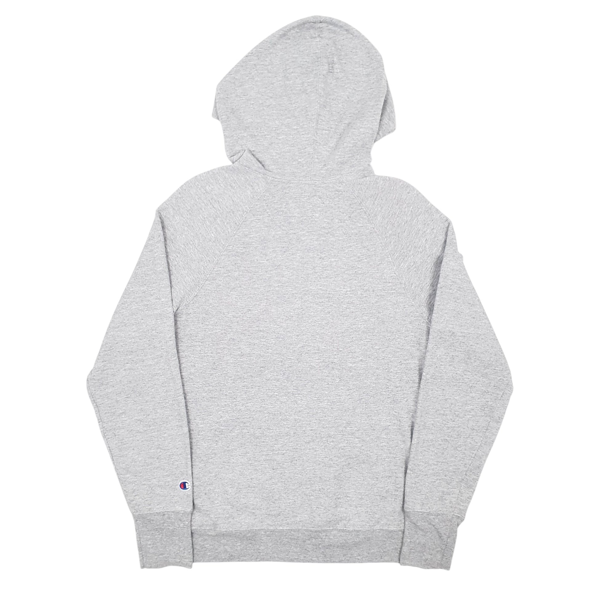 Mens Grey Champion Spellout Hoodie Jumper