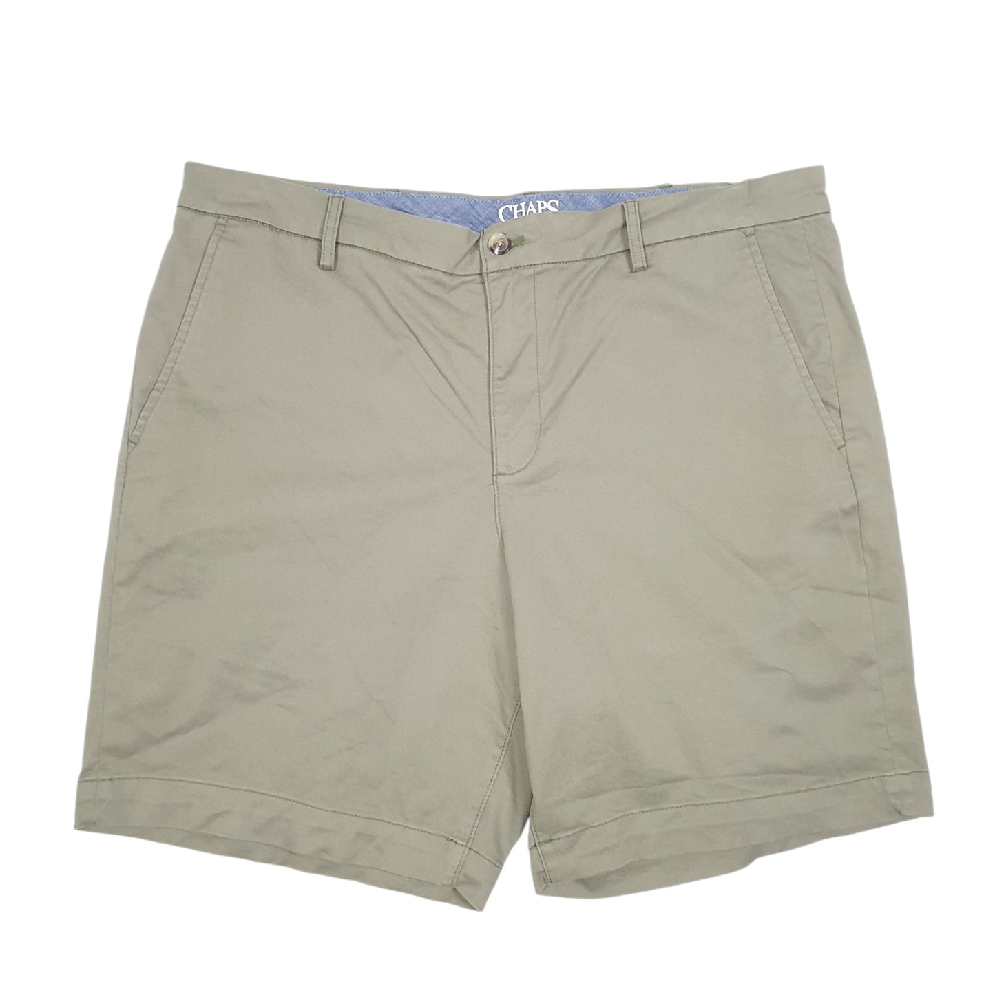 Mens Khaki Chaps Stretch Coastland Wash Chino Shorts