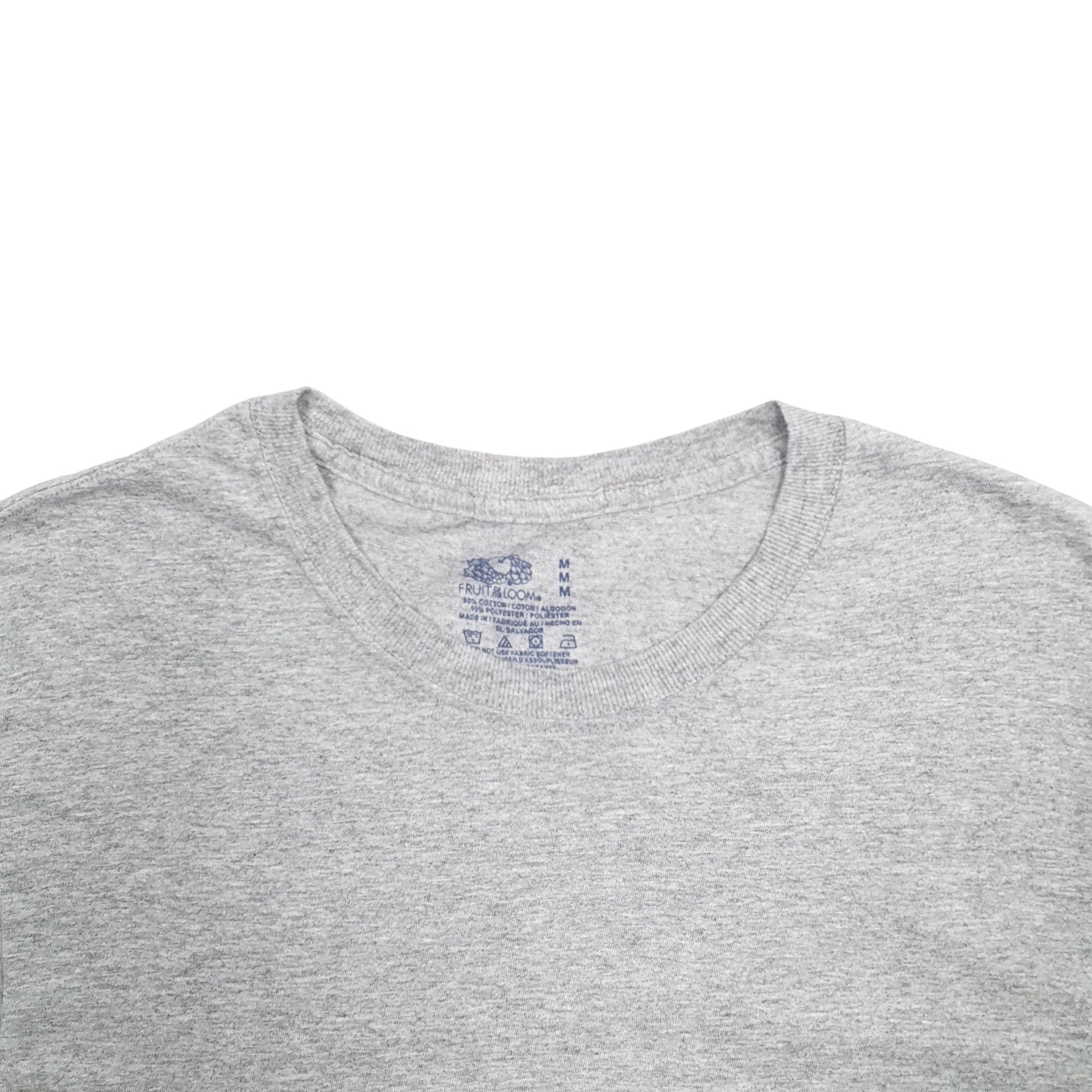 Mens Grey Fruit Of The Loom  Short Sleeve T Shirt