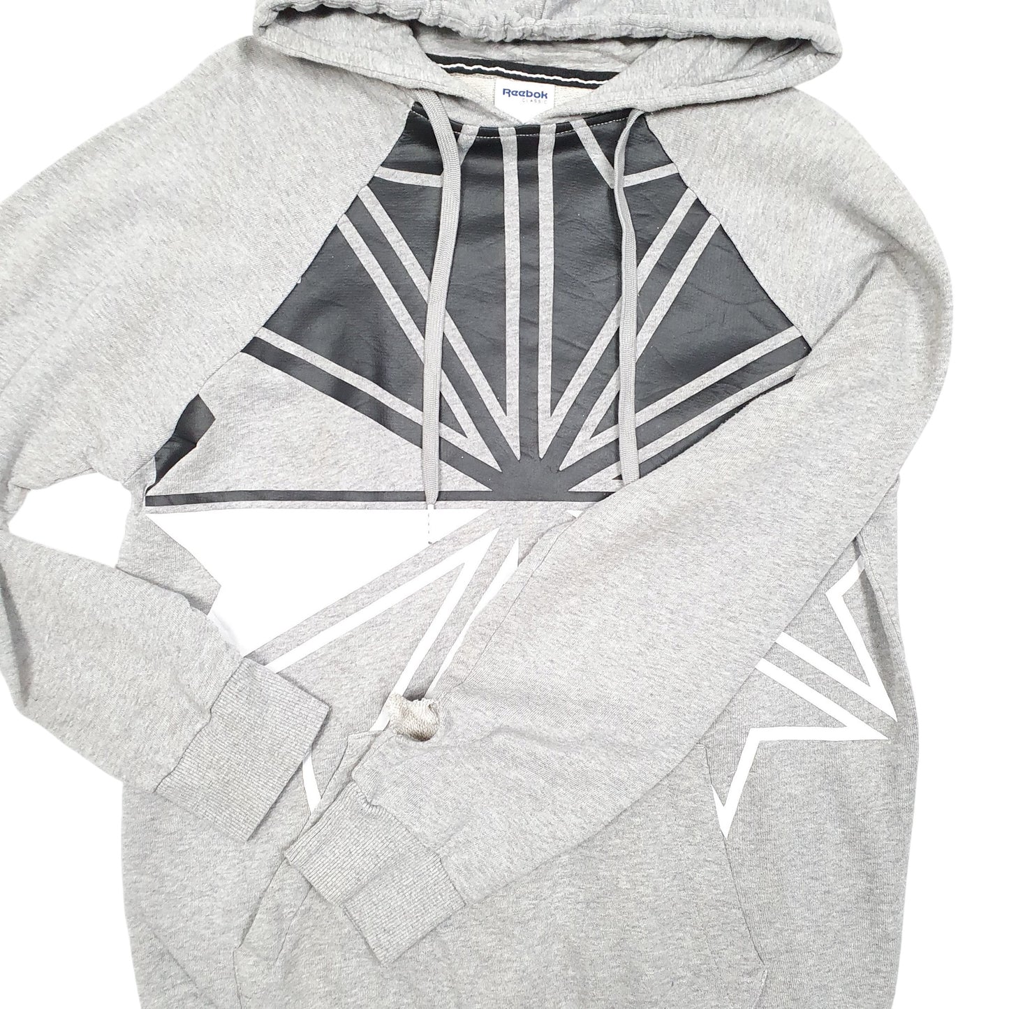 Mens Grey Reebok Classic Hoodie Jumper