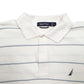 Mens White Nautica  Long Sleeve Polo Shirt