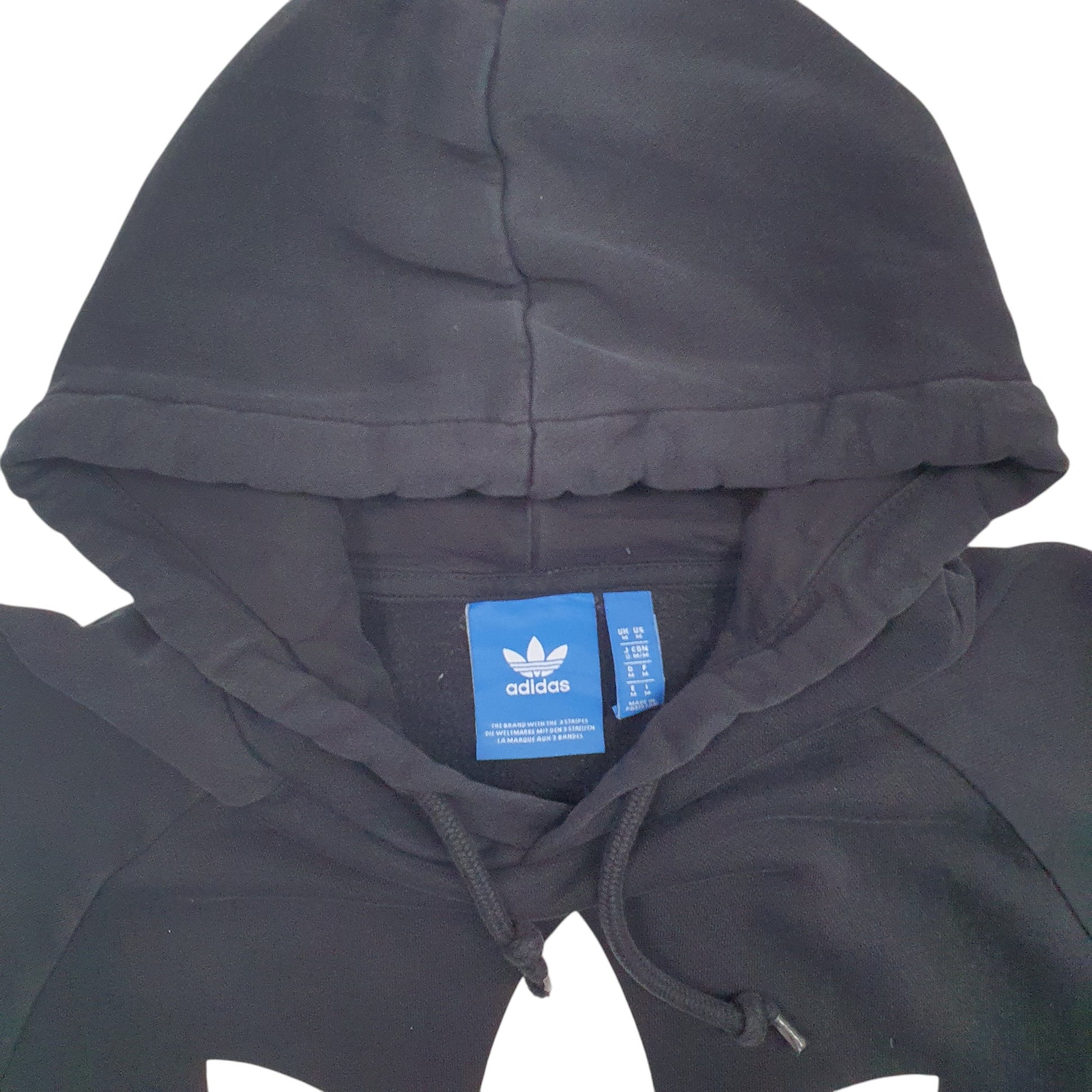 Mens Black Adidas Spellout Hoodie Jumper