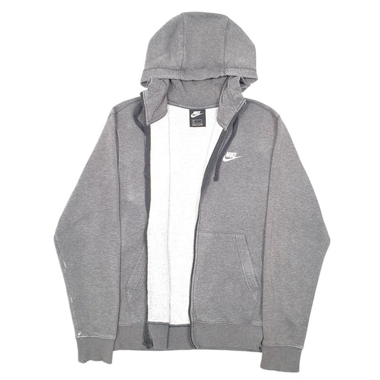 Mens Grey Nike Hoodie Full Zip Jumper