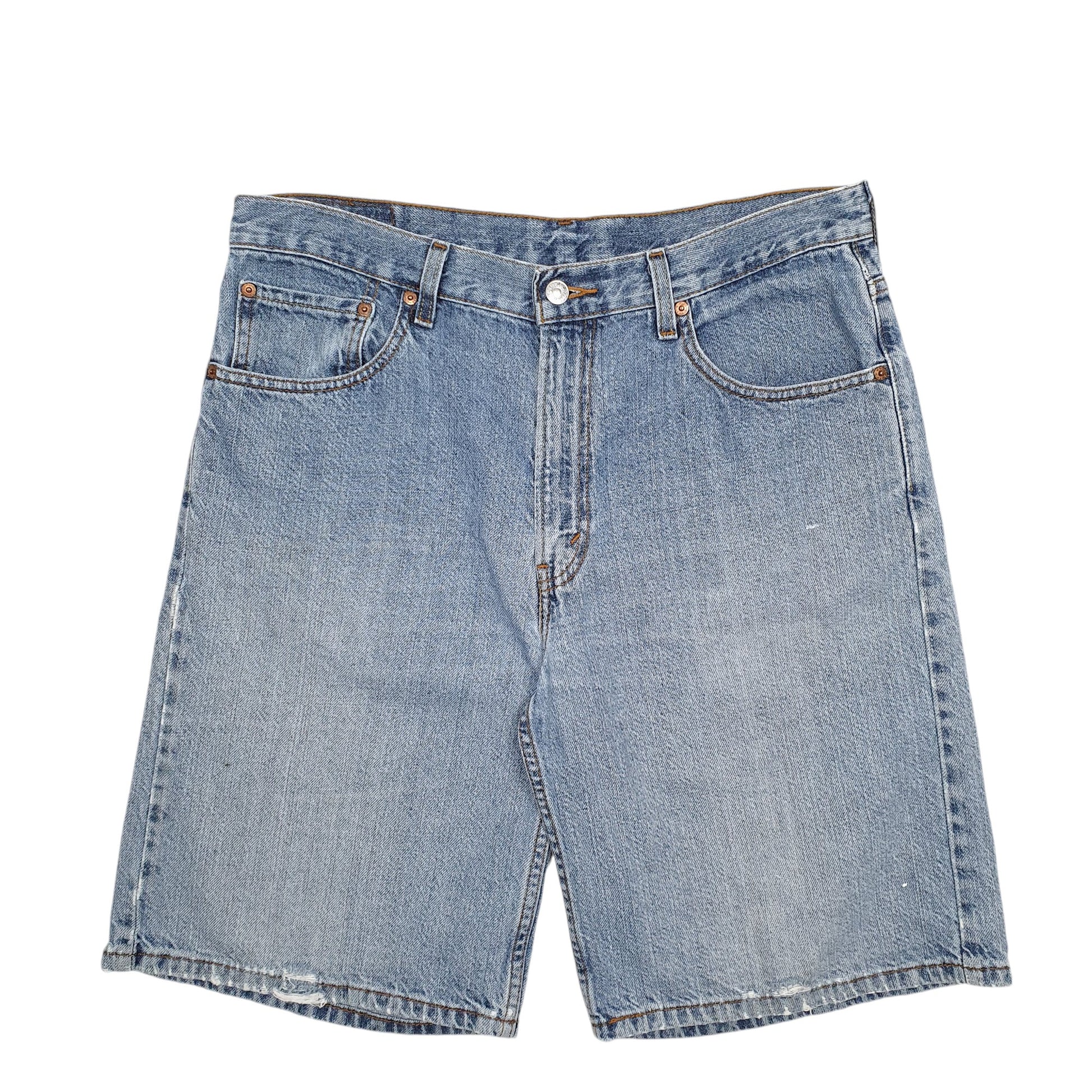 Mens Blue Levis Denim Jeans Jorts Denim Shorts