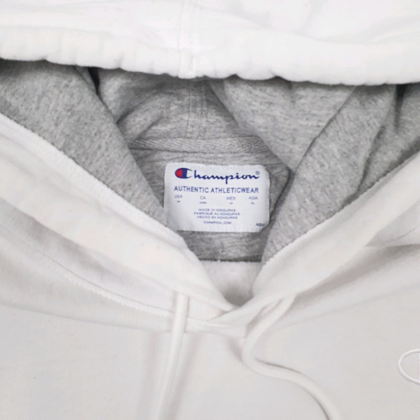 Mens White Champion  Hoodie Jumper