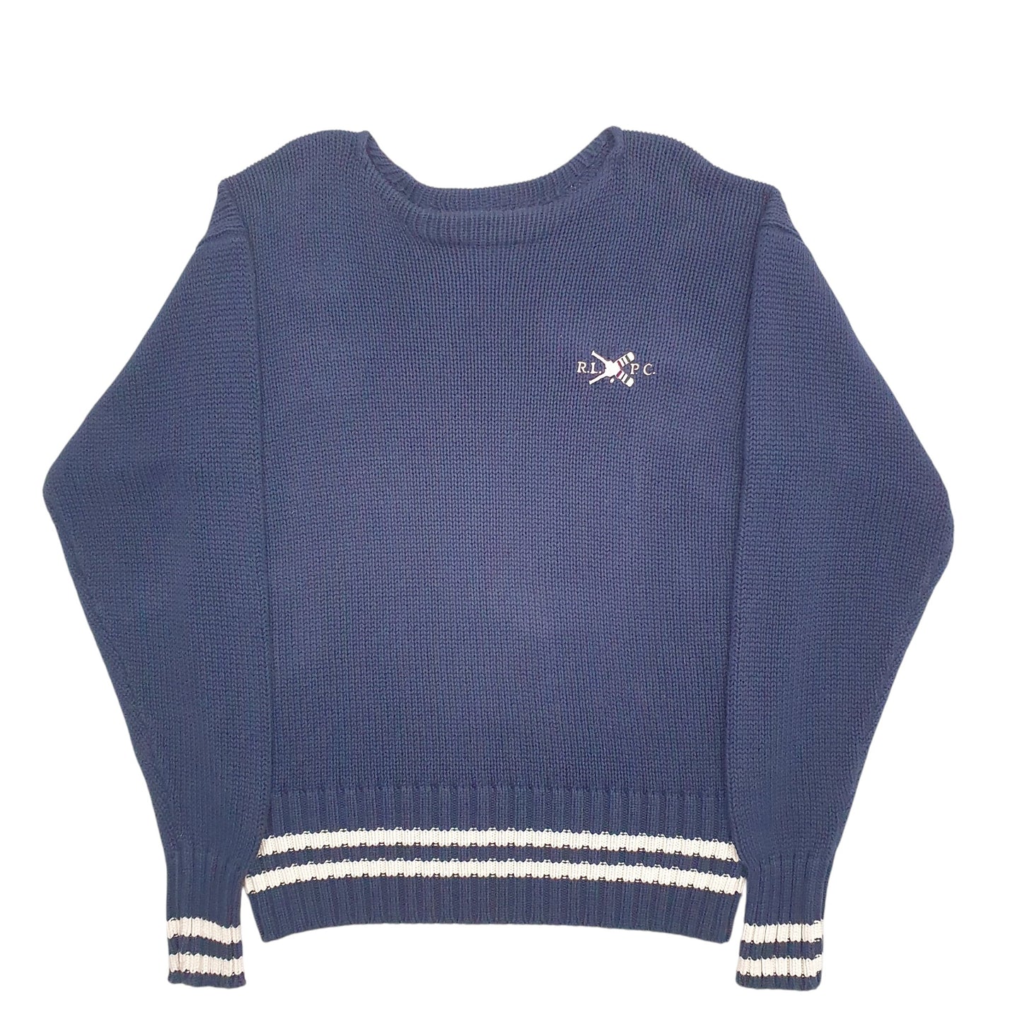 Mens Navy Polo Ralph Lauren Knit Crewneck Jumper