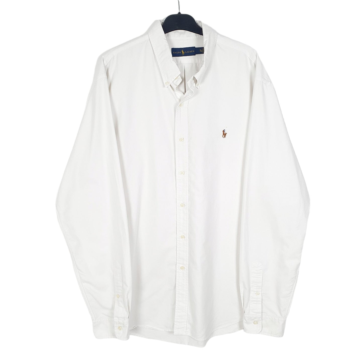 Mens White Ralph Lauren Oxford Long Sleeve Shirt