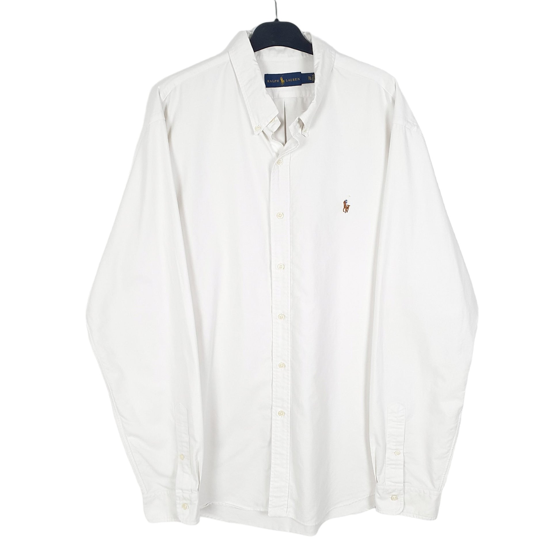 Mens White Ralph Lauren Oxford Long Sleeve Shirt