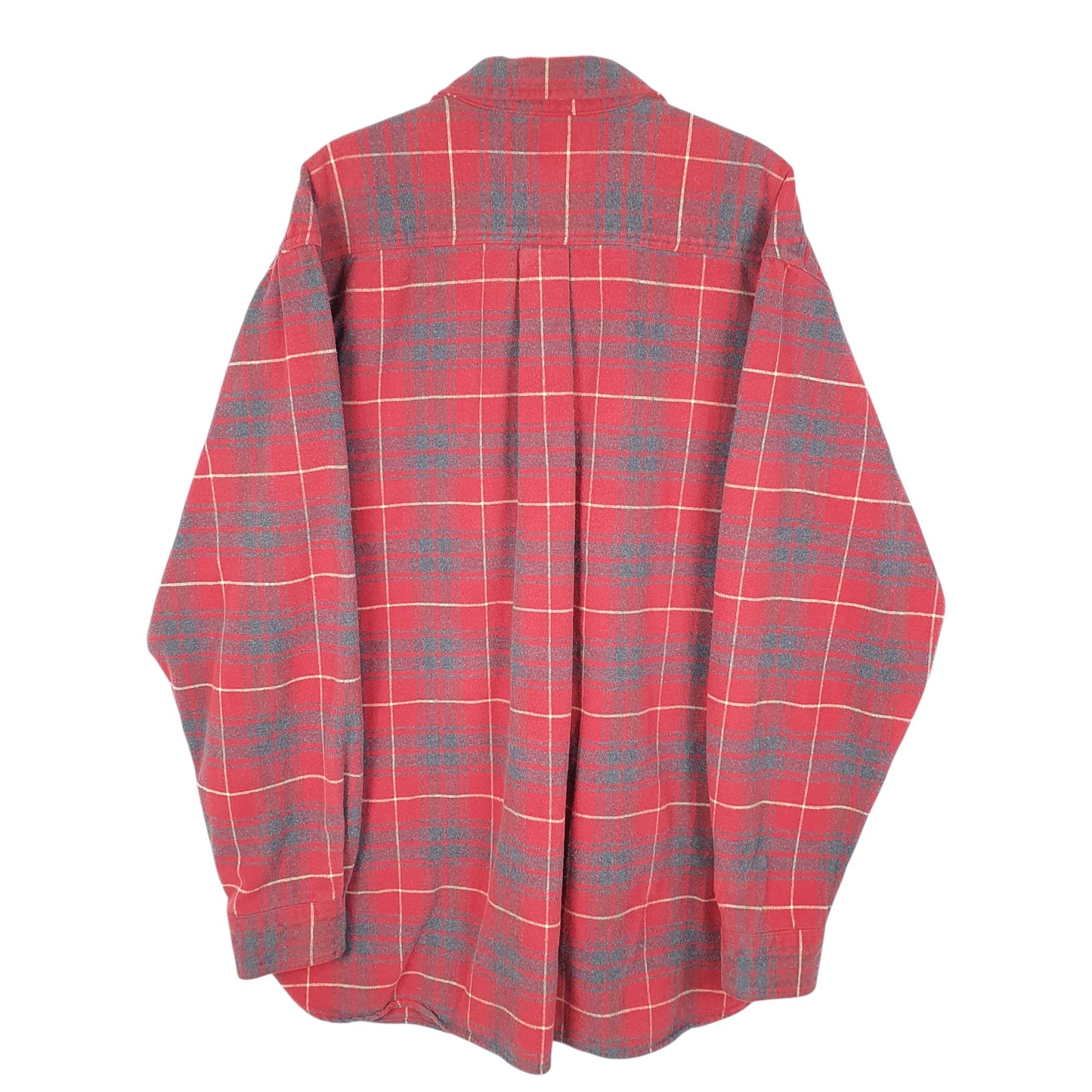 Mens Red L.L.Bean Tall Chamois Overshirt Shacket Long Sleeve Shirt