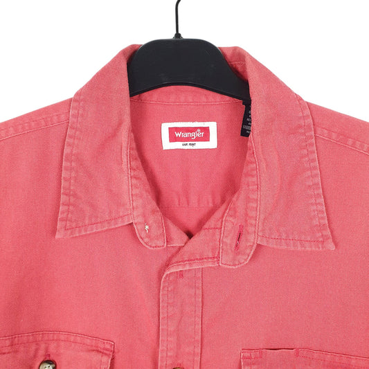 Mens Red Wrangler  Short Sleeve Shirt