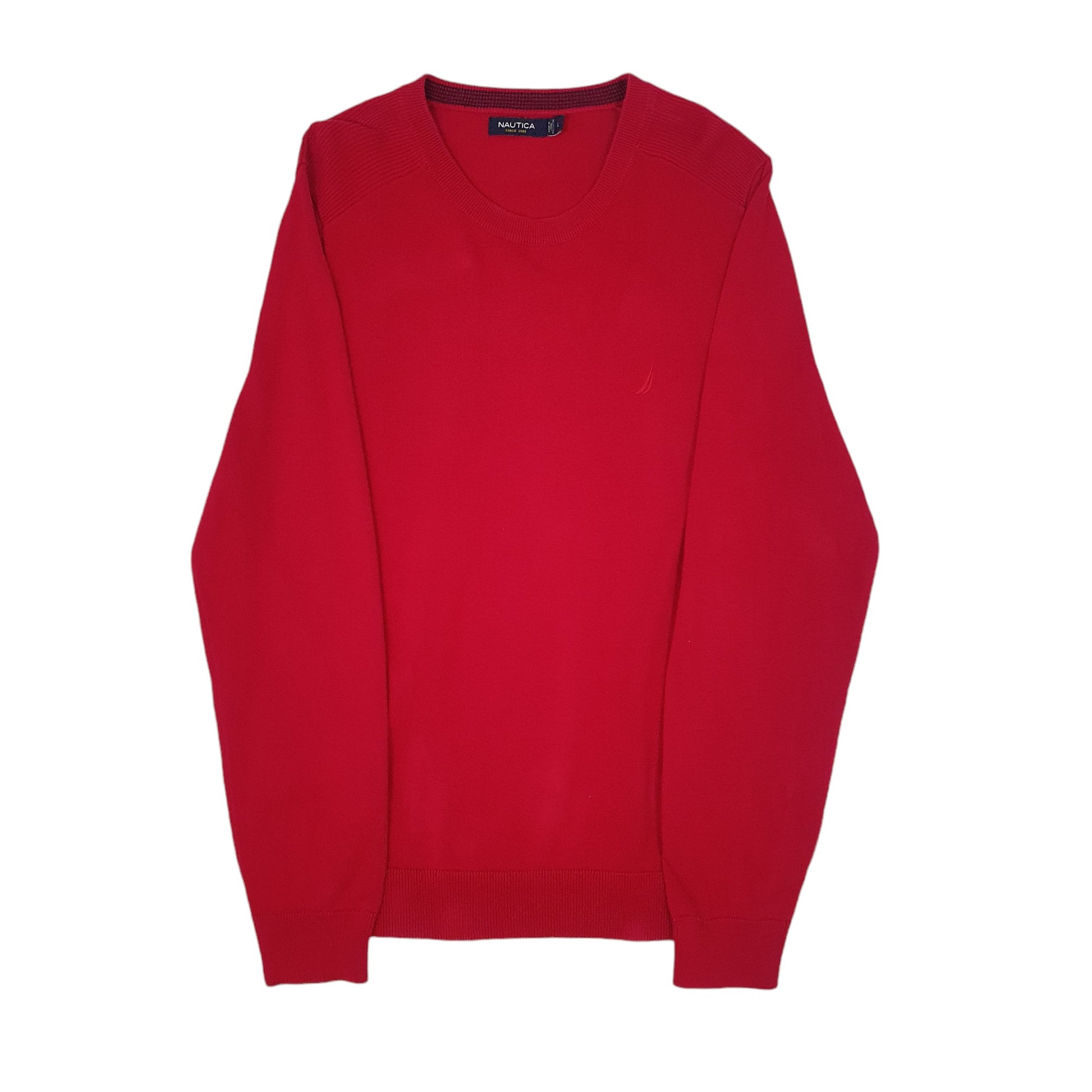 Mens Red Nautica Knitwear Crewneck Jumper