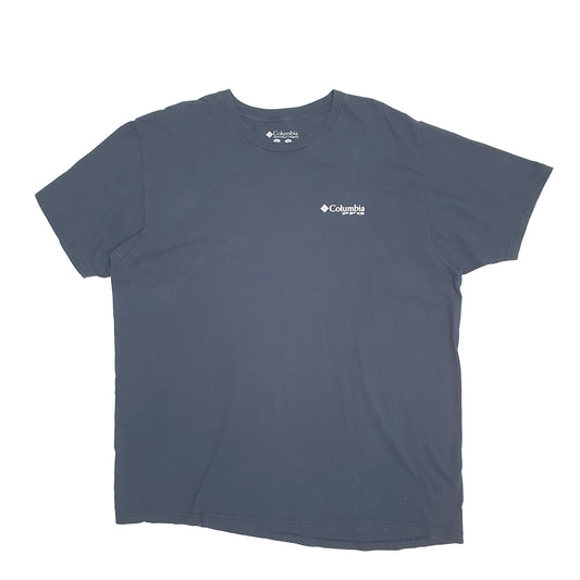 Mens Navy Columbia Sportswear PFG Fishing Short Sleeve T Shirt