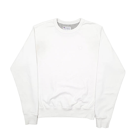 Mens White Champion  Crewneck Jumper