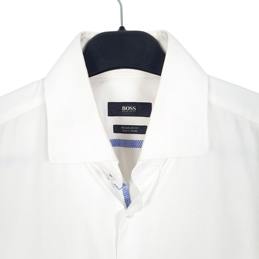 Mens White Hugo Boss  Long Sleeve Shirt