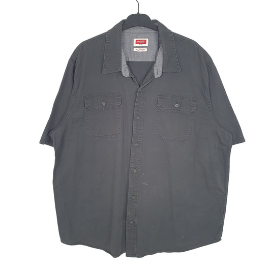 Mens Black Wrangler Work Flex Comfort Short Sleeve Shirt