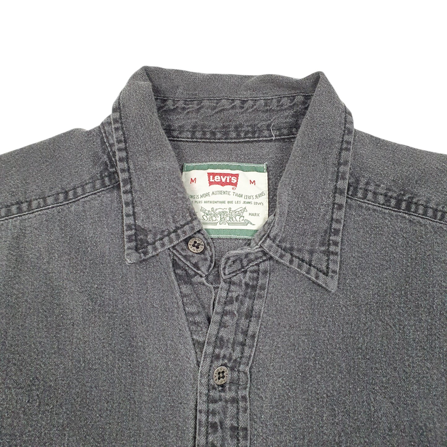 Mens Grey Levis Vintage Chamray Overshirt Shacket Long Sleeve Shirt