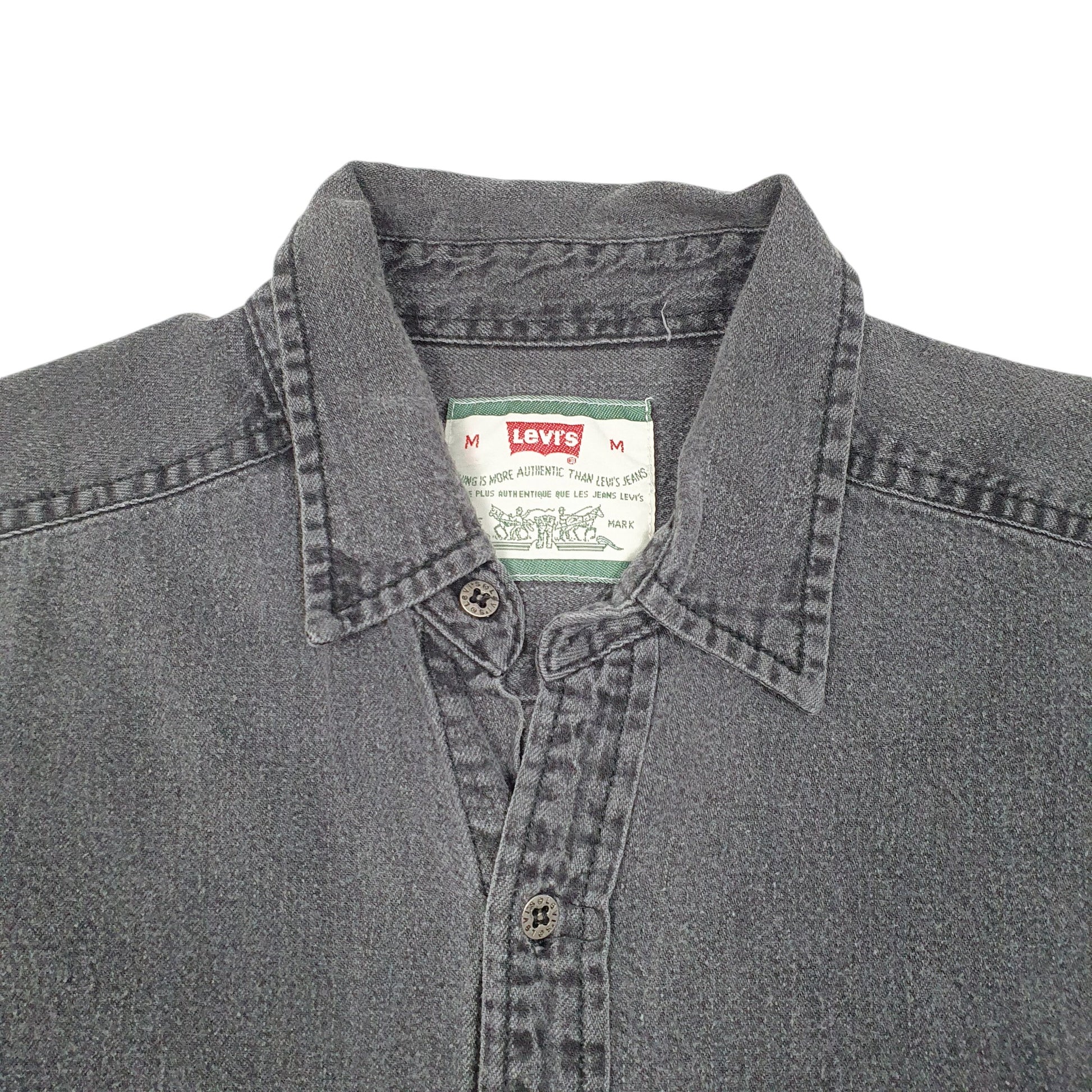Mens Grey Levis Vintage Chamray Overshirt Shacket Long Sleeve Shirt