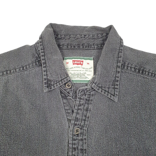 Mens Grey Levis Vintage Chamray Overshirt Shacket Long Sleeve Shirt