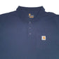 Mens Navy Carhartt Original Fit Short Sleeve Polo Shirt