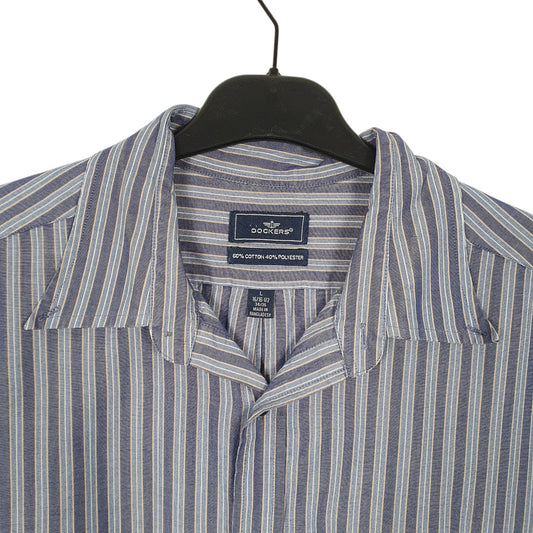 Mens Blue Dockers  Long Sleeve Shirt