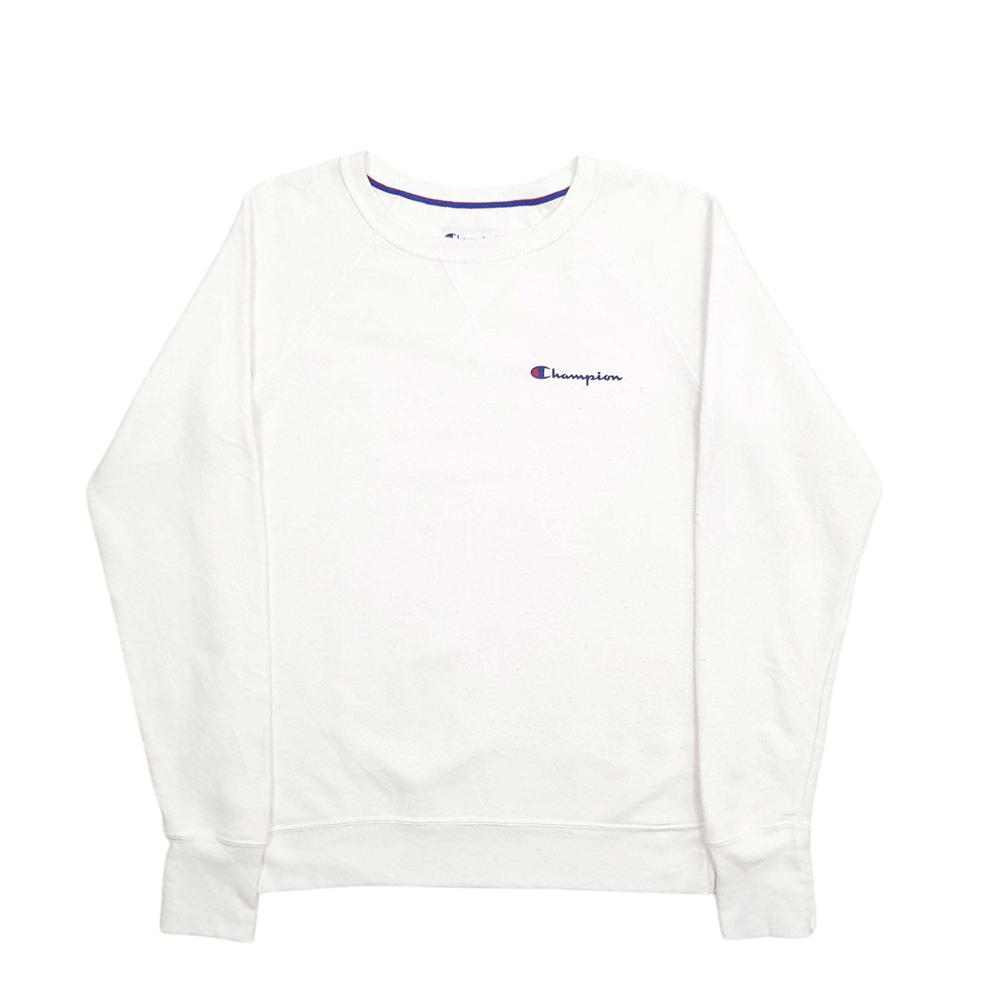 Womens White Champion  Crewneck Jumper