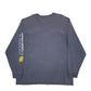 Mens Blue Carhartt Spellout Long Sleeve T Shirt