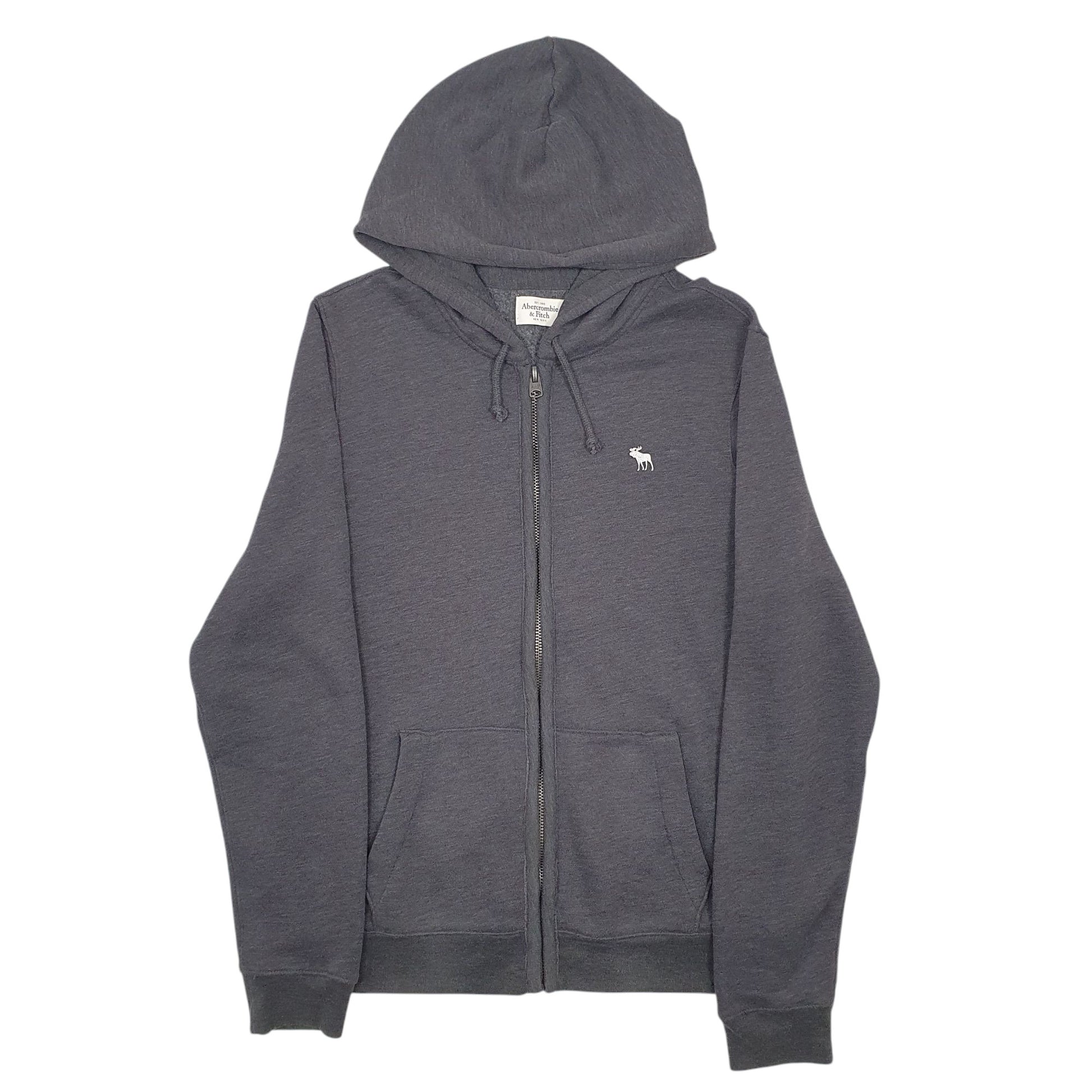 Mens Grey Abercrombie & Fitch  Full Zip Jumper